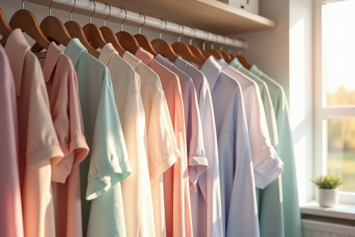 Coordination des couleurs des vêtements pour un placard harmonieux