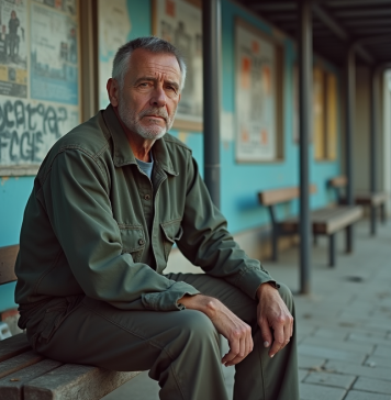 Inégalités sociales : comment elles affectent le lien social et son tissu Homme d age assis sur un banc dans un quartier dégradé