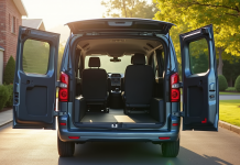 Peugeot Rifter 7 places garée en drive sunny
