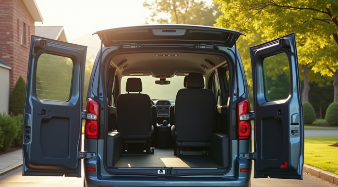 Peugeot Rifter 7 places garée en drive sunny