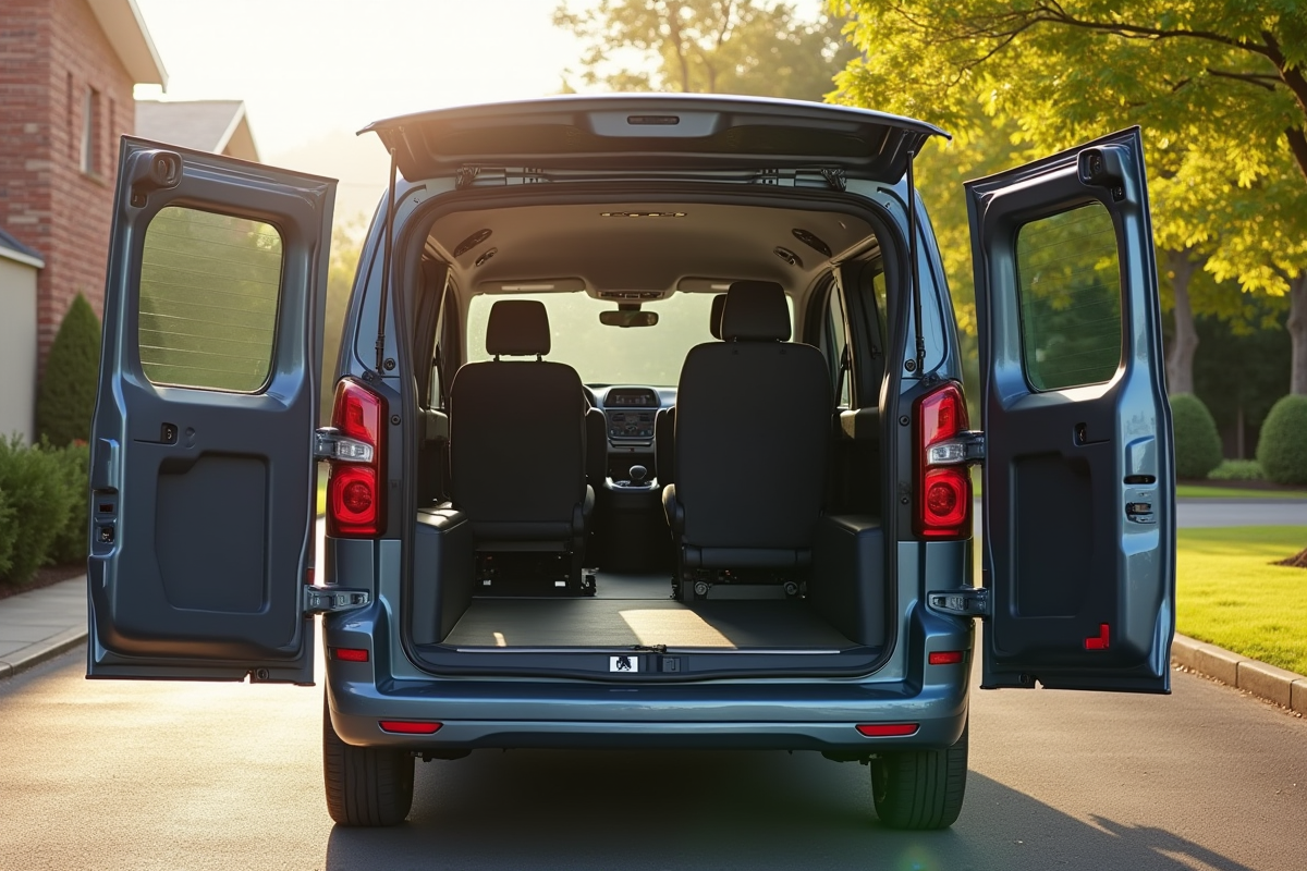 Peugeot Rifter 7 places garée en drive sunny