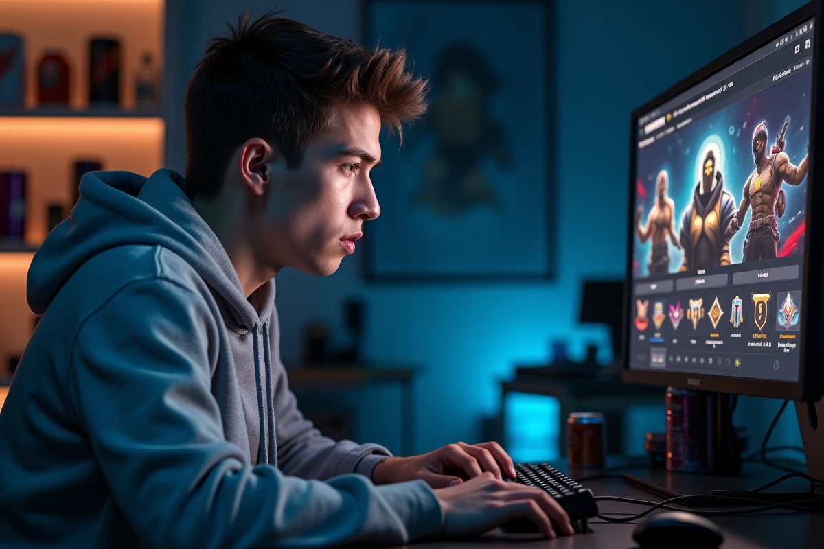 Jeune homme constatant avec surprise le nombre d'heures passées sur League of Legends devant son écran